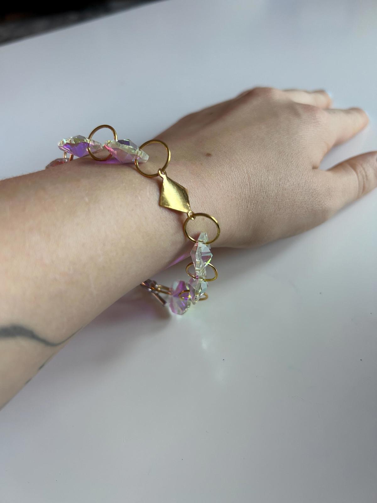 Handmade Beaded Art Jewelry Wonderfully Created Shining Aurora  Bracelet