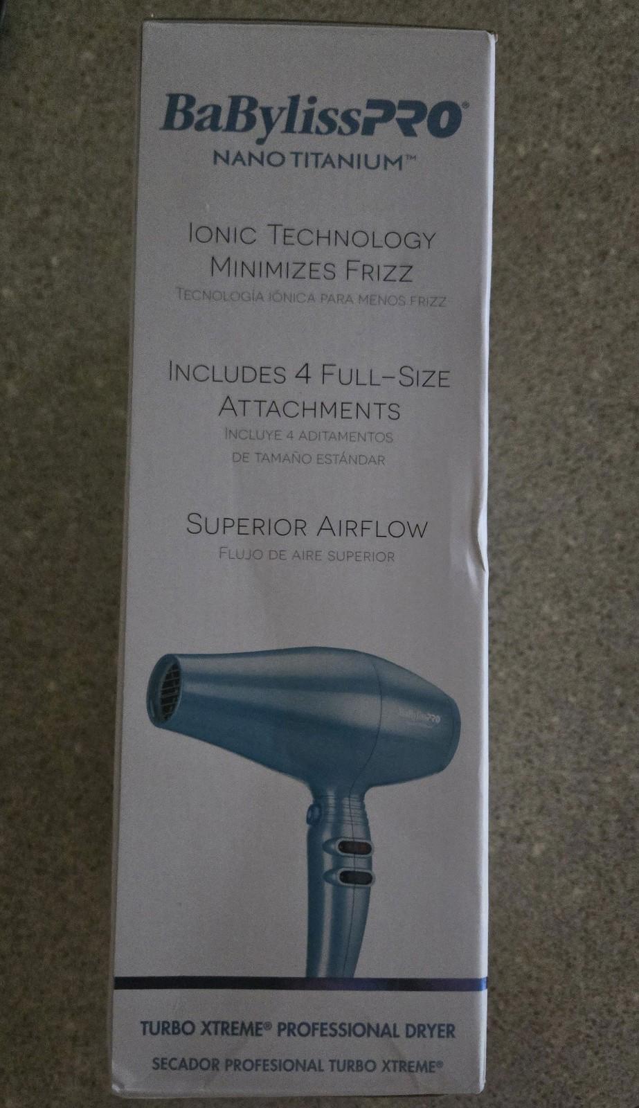 BaBylissPRO Nano Titanium Turbo Xtreme Professional Dryer Beauty Luxury Desiger