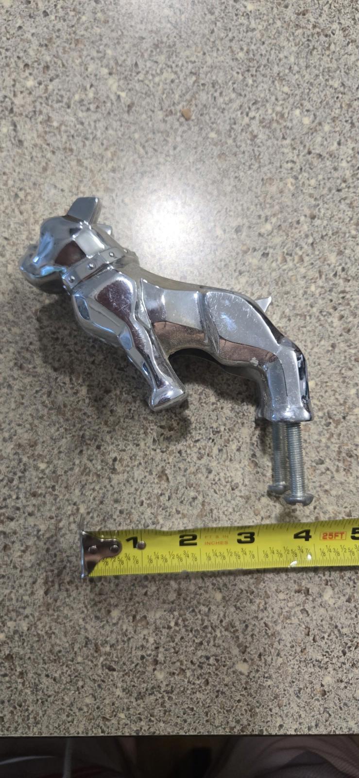 Chrome Mac Truck Bulldog Hood Ornament Emblem With Box 87931 No Base