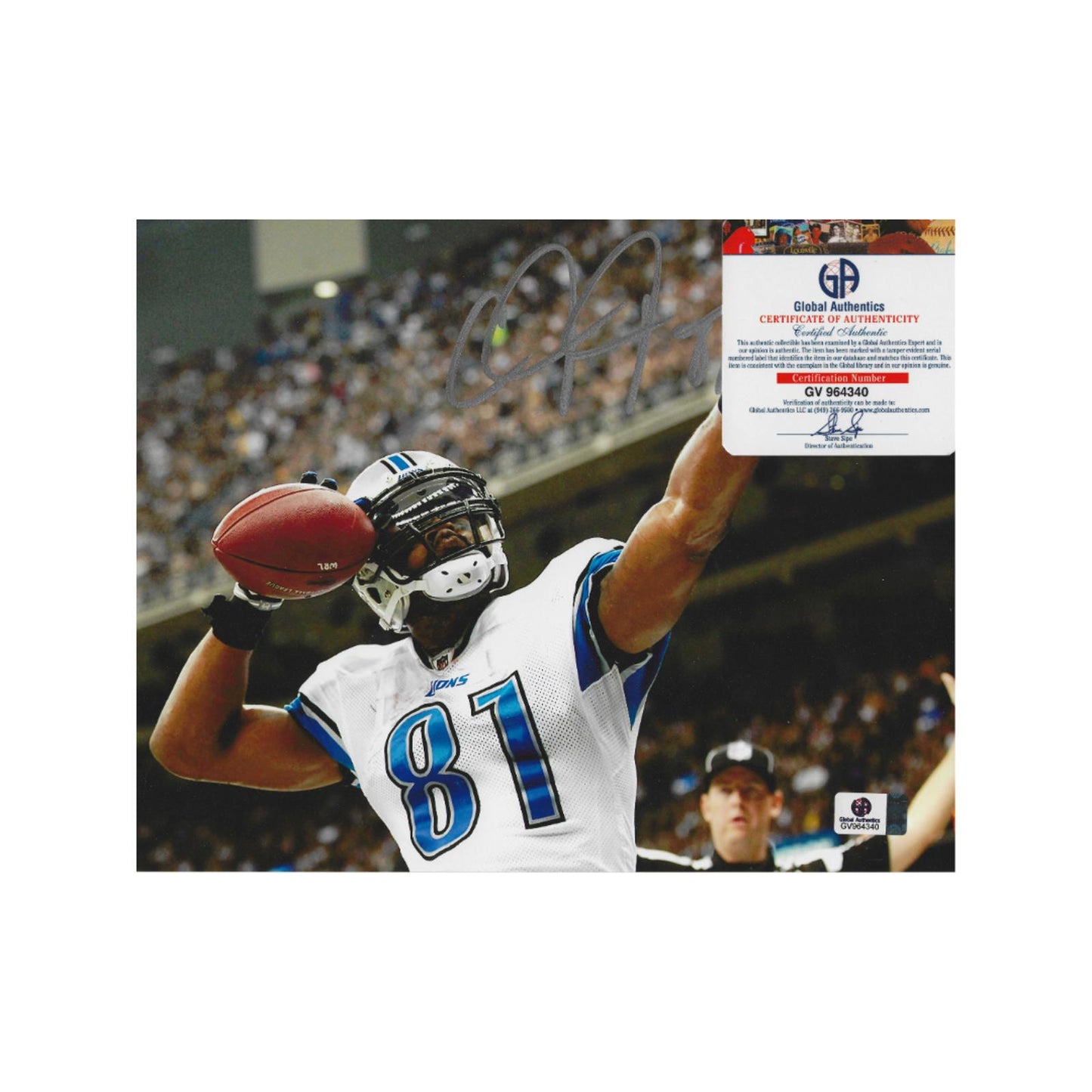 Calvin Johnson Detroit Lions Autographed 8x10 Photo With COA