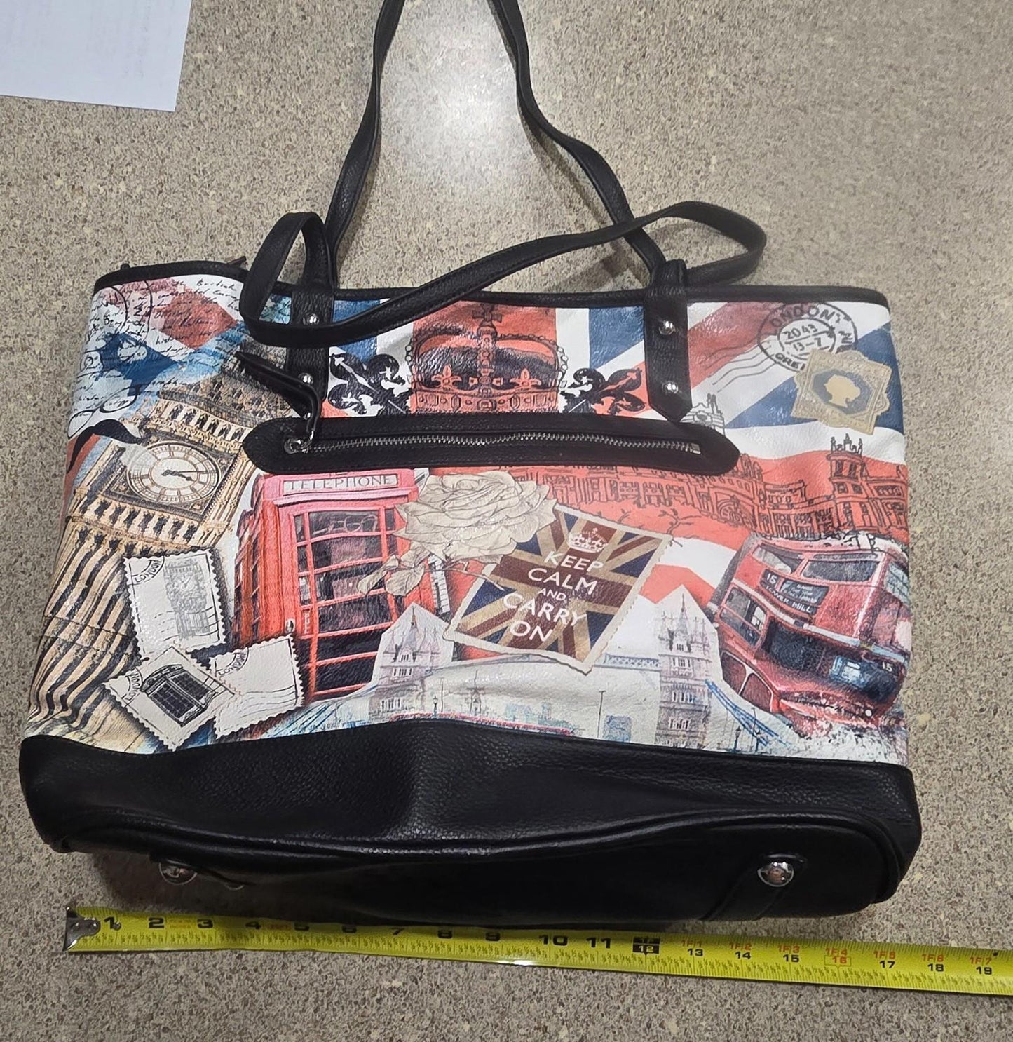 3x London Themed Matching Luxury New Sharif Tote, Soulder, and Hand Bag