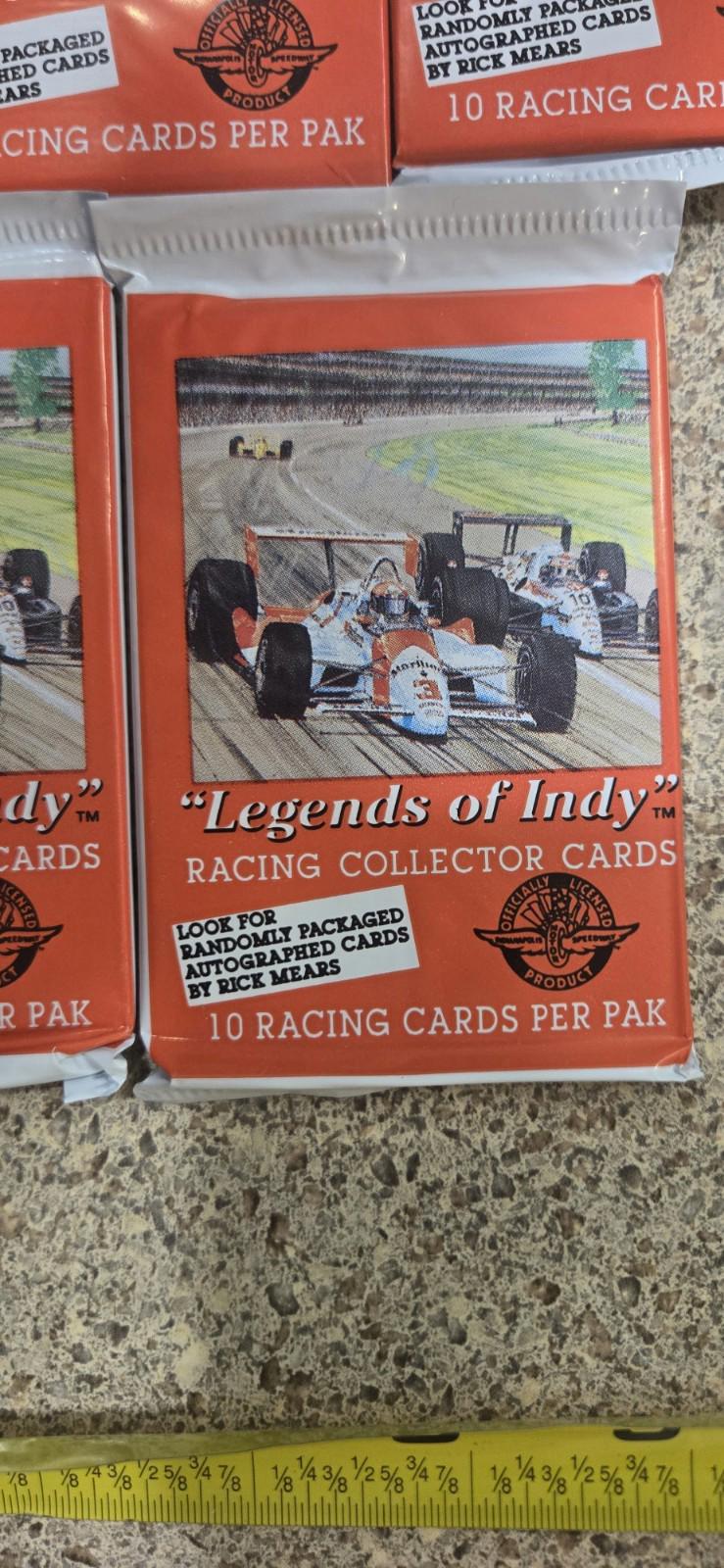 5 Unopened Factory Sealed Packs 1992 Legends Of Indy Racing Collector Cards