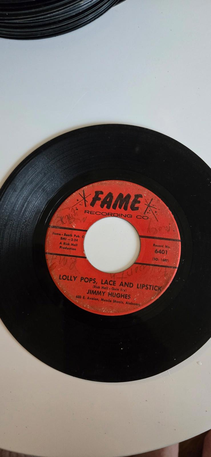 7-inch 45 RPM Vinyl RecordLolly Pops, Lace and Lipstick /Steal Away Jimmy Hughes