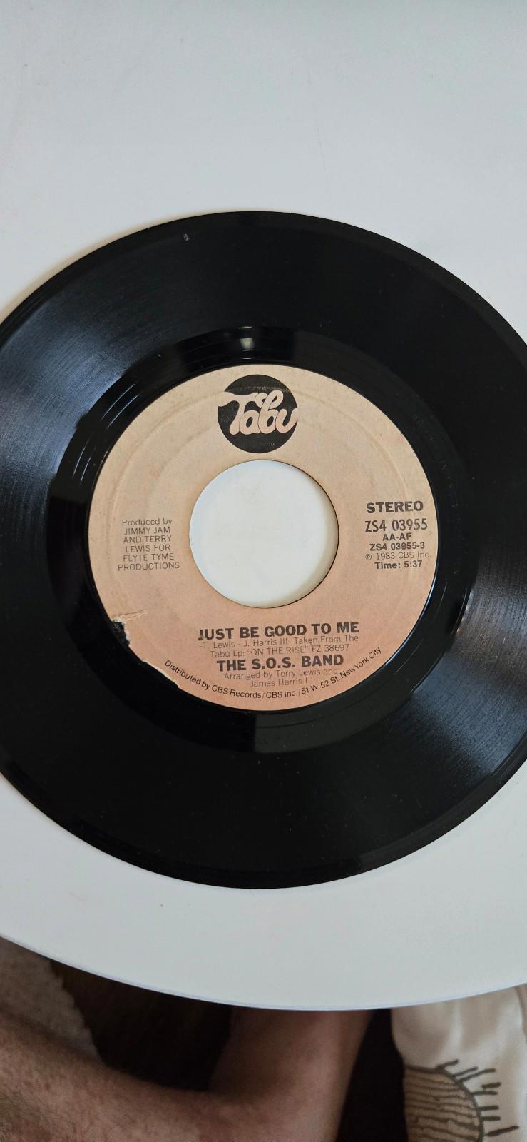 7-inch vinyl record of "Just Be Good To Me (Instrumental Version)" by The S.O.S.