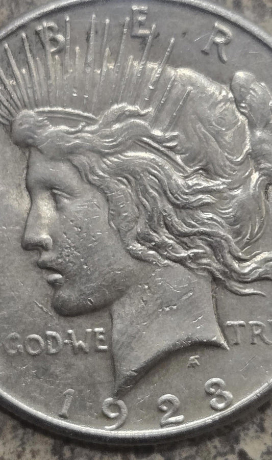 x2 1923-S Silver Peace Dollar 1 Currency Coin Antique Collector Bullion US Mint