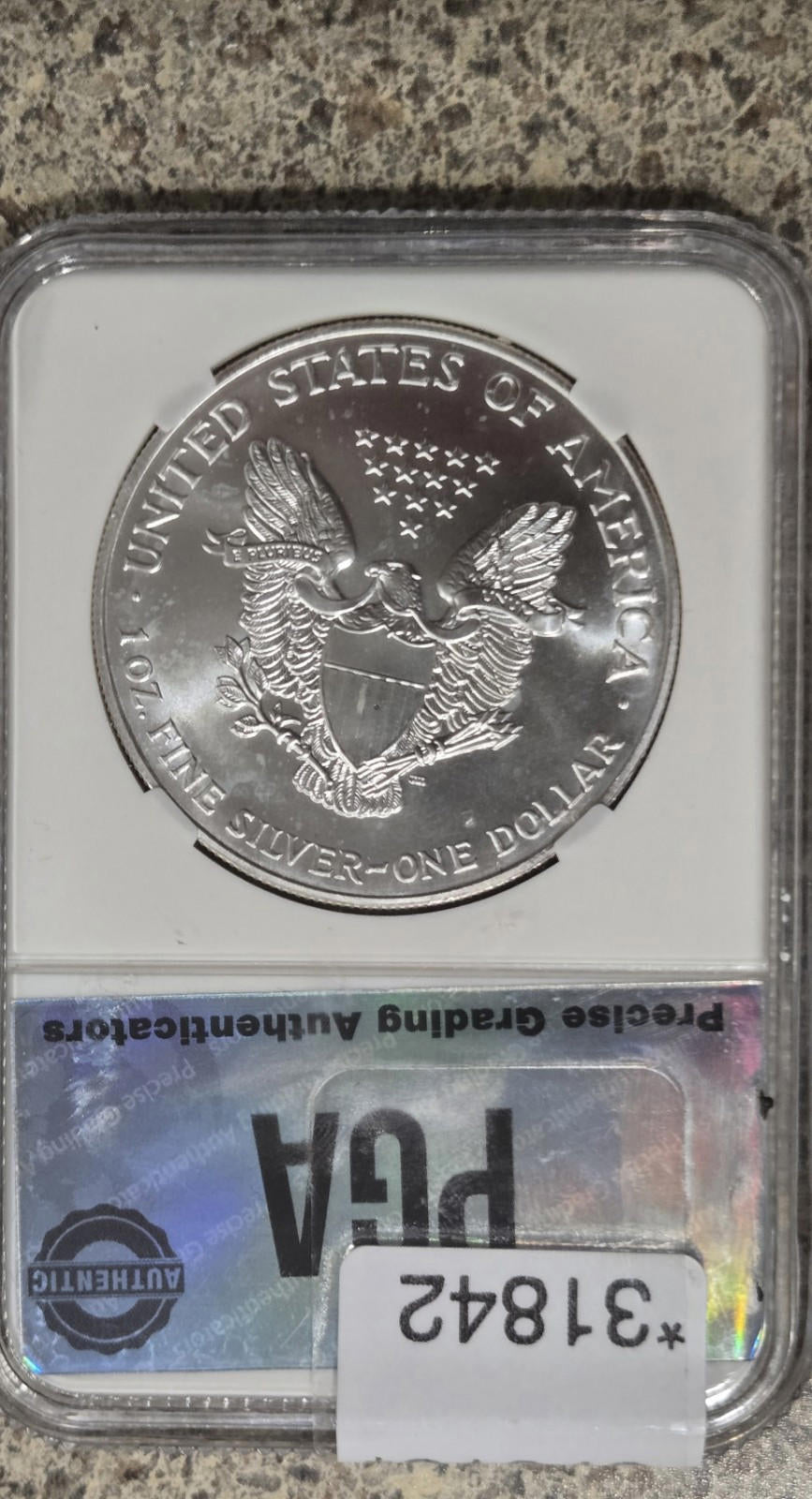 1999 $1 Silver American Eagle PGA 70 Coin Bullion Certified MS Sealed Brilliant