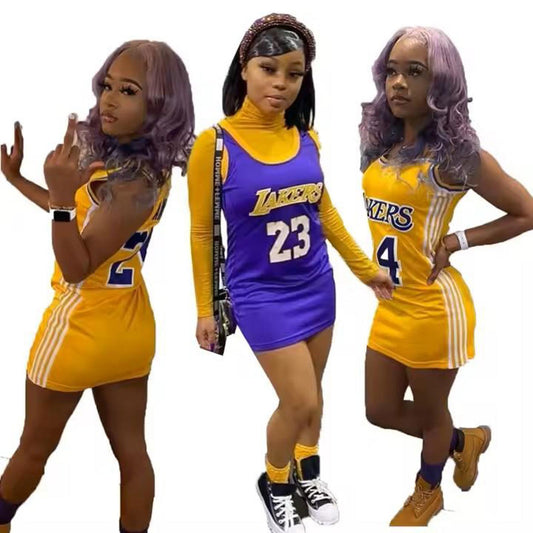 Basketball Spandex Dress for Women Versatile Style, Ideal for Sports and Casual Wear