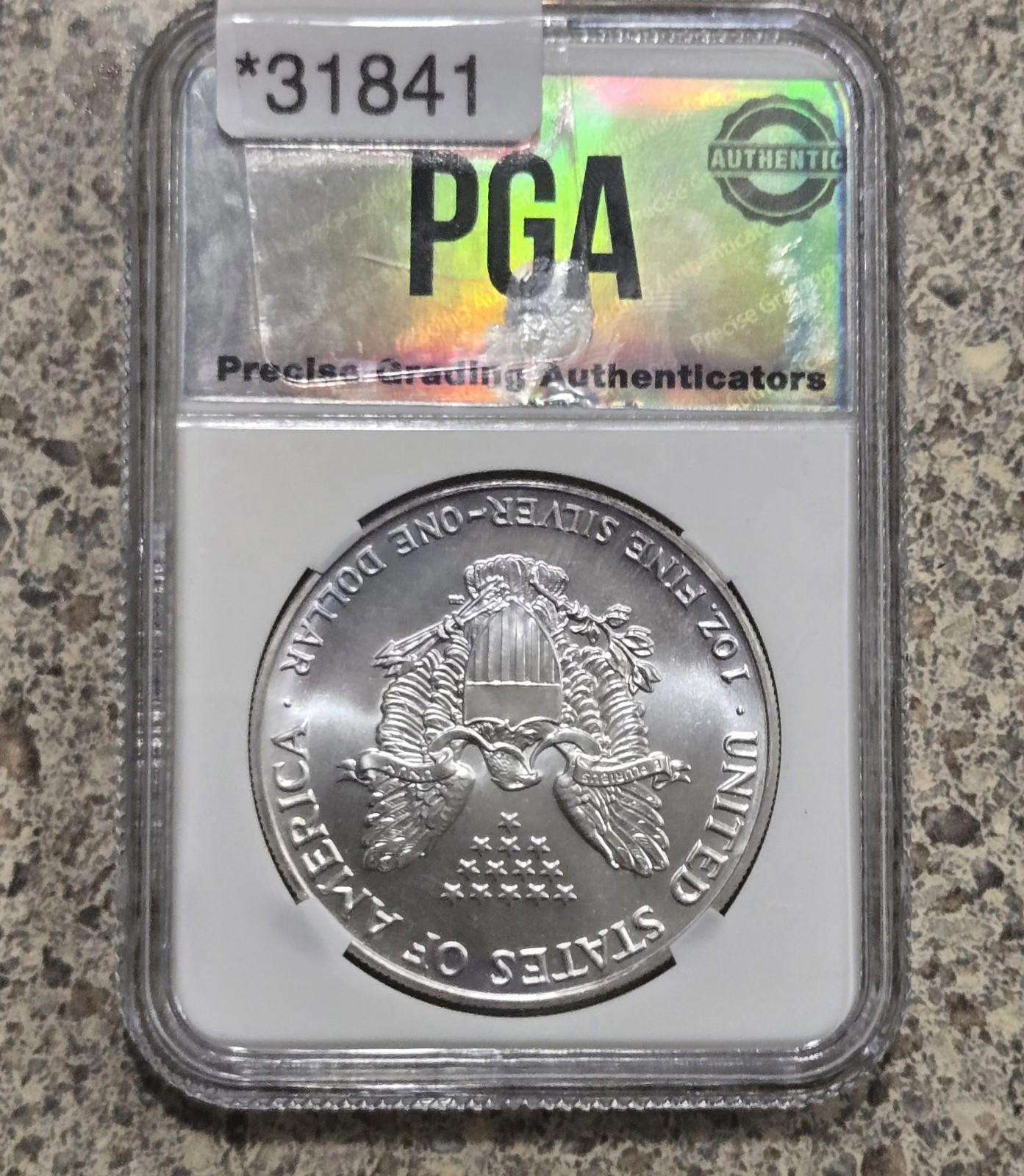 1991 American Silver Eagle $1 Gem Brilliant Pga 70 Certified Vintage Coin Bullio