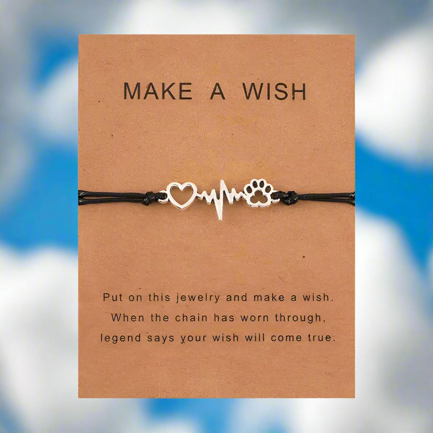 Best Friend Cat and Dog Paw Prints Pendant Charm Bracelet Love Remember Memorial