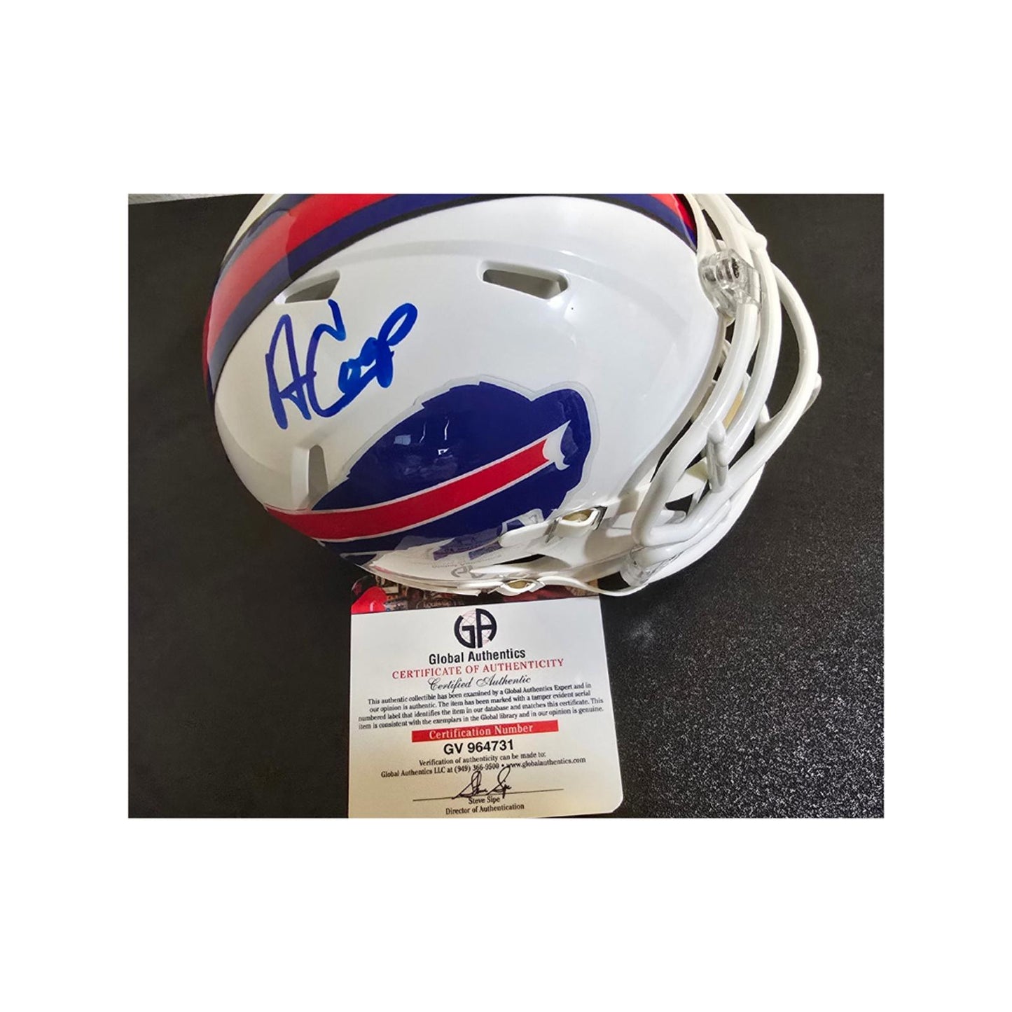 Amari Cooper Buffalo Bills Autographed Riddell Mini-Helmet coa