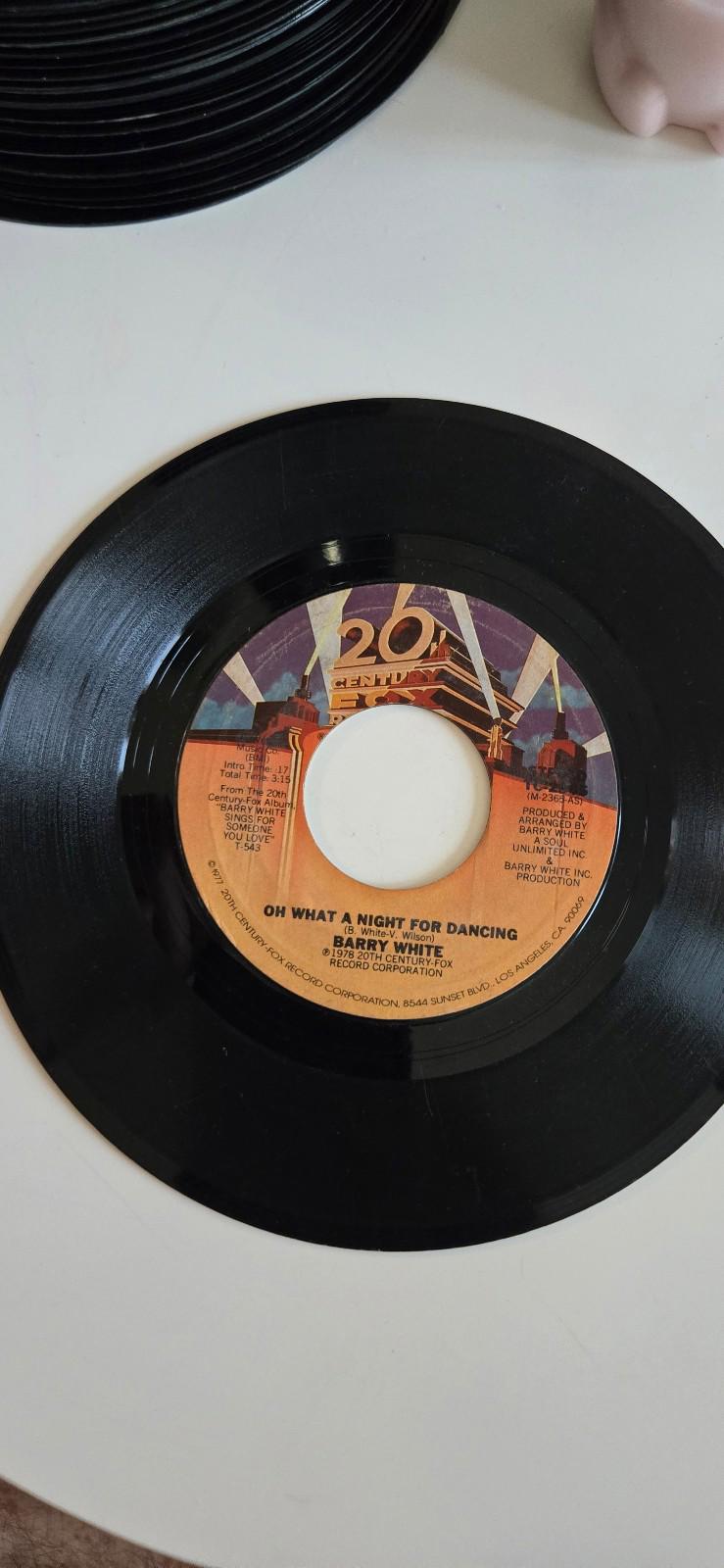 7-inch vinyl 45 RPM LP Barry WhiteYou're So Good, You're BadOh, What a Night for