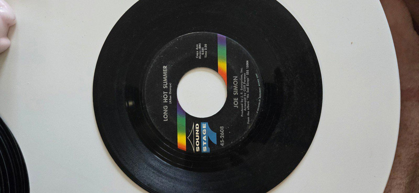 7-inch 45 RPM Vinyl RecordLong Hot Summer"(You Keep Me) Hangin' On" By Joe Simon