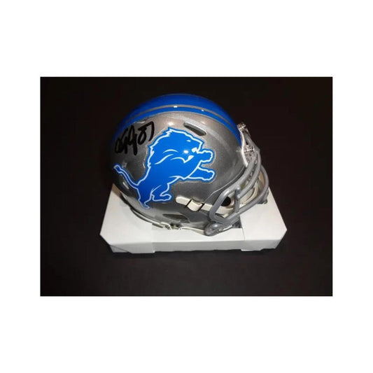 Calvin Johnson Detroit Lions Autographed Riddell Mini-Helmet coa