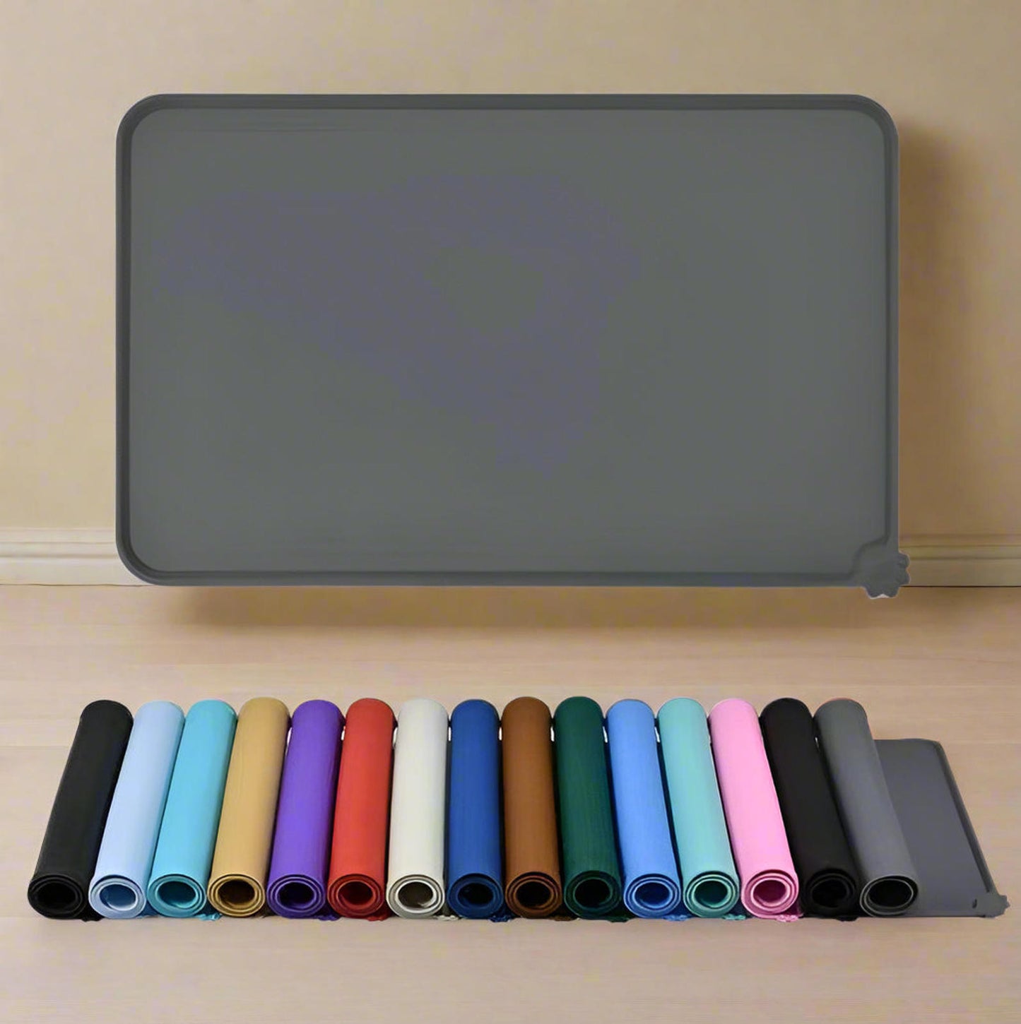 Anti-Slip Soft Silicone DishwasherFood Water Bowl Mat Cat Dog Pet Eco Friendly