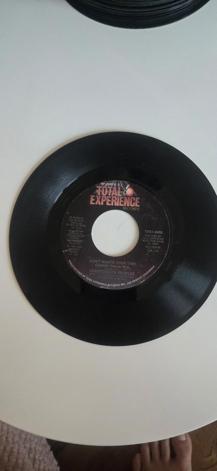 7-inch 45 RPM Vinyl  "Don't Waste Your Time" & Remix by Yarbrough & Peoples.