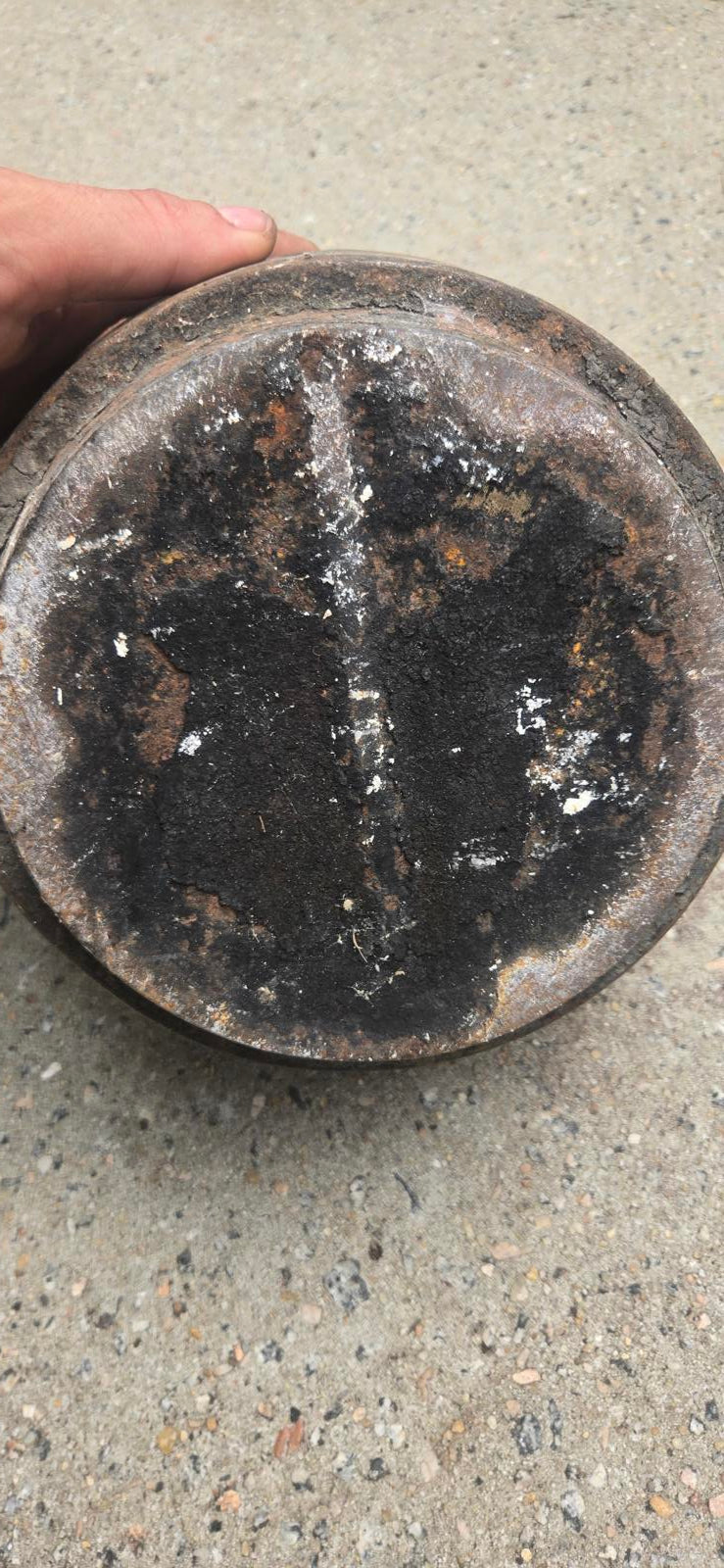 Antique Vtg Cast Iron Preloved Kettle For Open Fire Wood Burner Stove Marked w/8