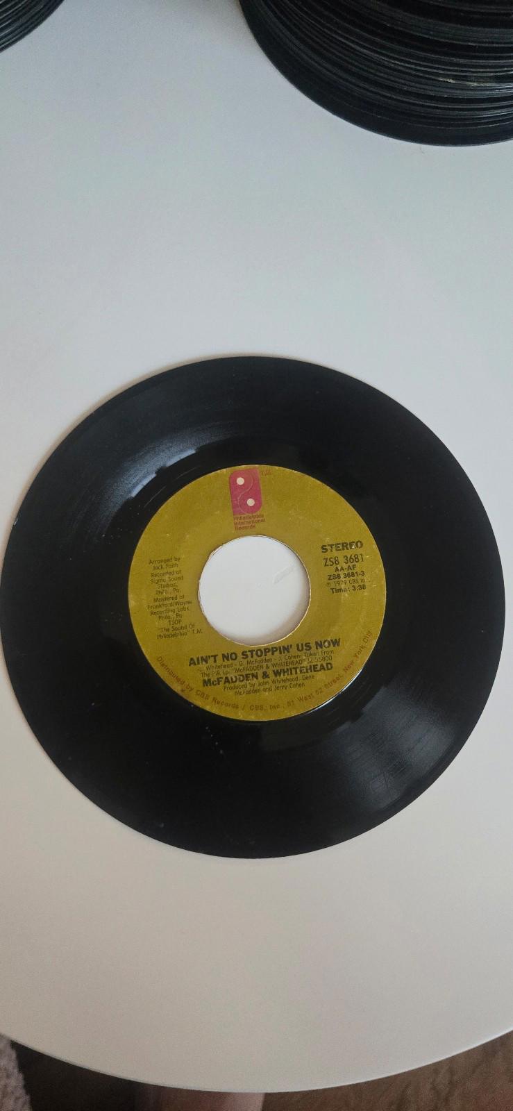 7-inch 45 RPM VinylI Got the LoveAin't No Stoppin' Us Now McFadden & Whitehead.