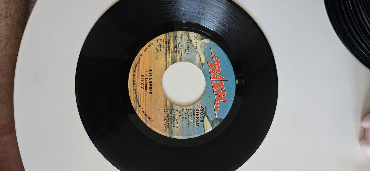 7-inch 45 RPM Vinyl Record "Call It Love" "Hot Number" by Foxy, Ish Ledesma 1979