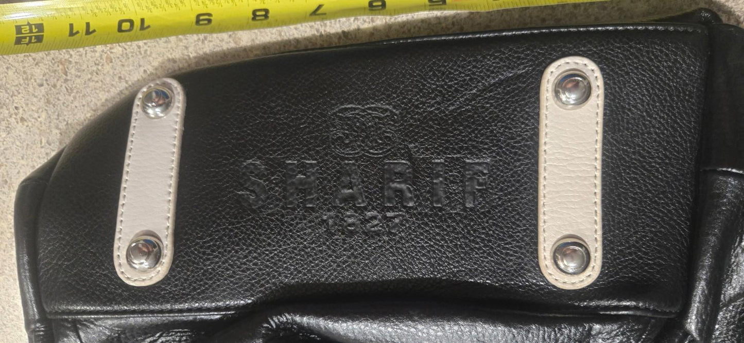 Embroidered Hand Made Black & Cream Sharif Purse with Wallet