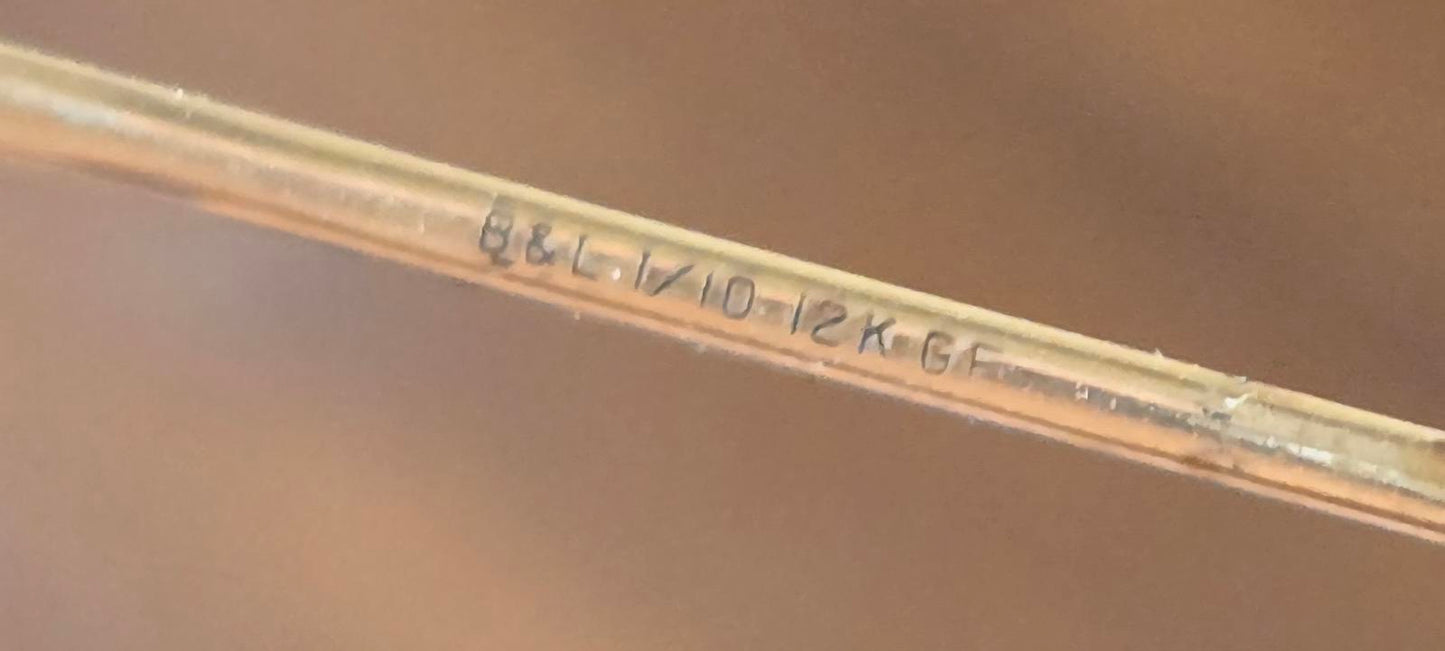 Bausch & Lomb Rimmless Eyeglasses Ful-Vue Gold Filled 1/10 Gold By Weight