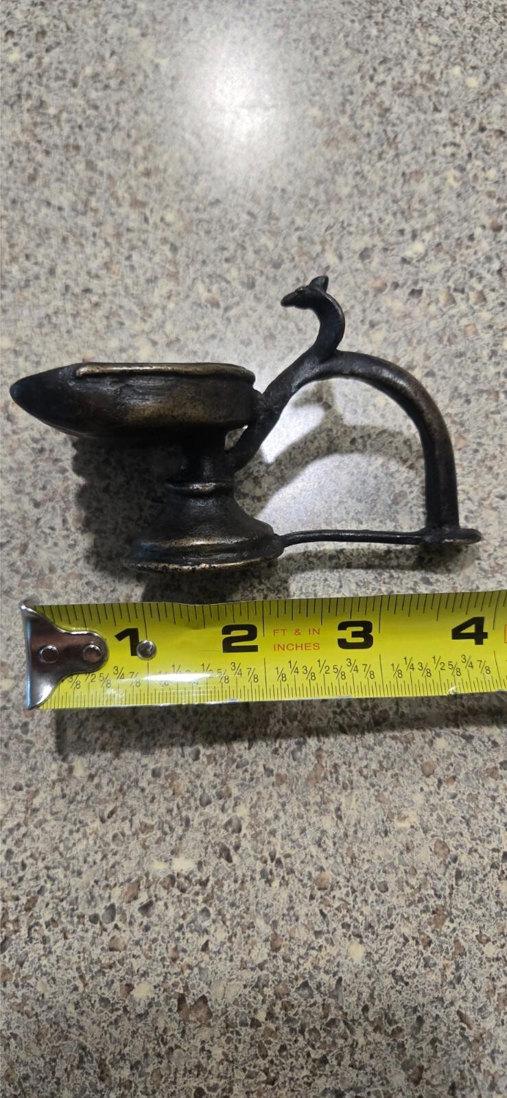 Antique Bronze Oil Lamp Holder for Oil Lamp No Burn Home Decor