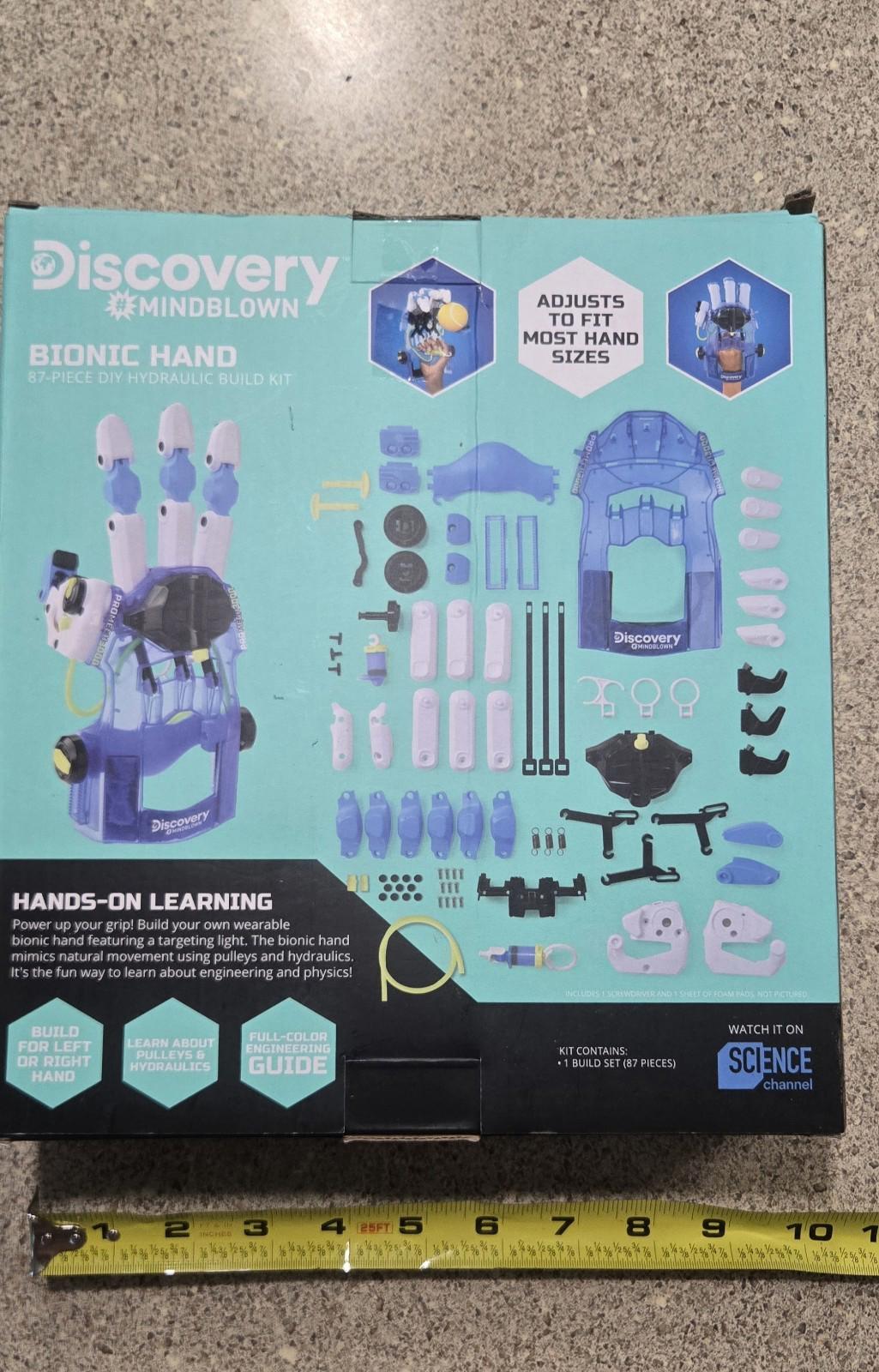 Discovery #Mindblown Bionic Hand Diy Hydraulic Build Kit Wearable Robot Toy