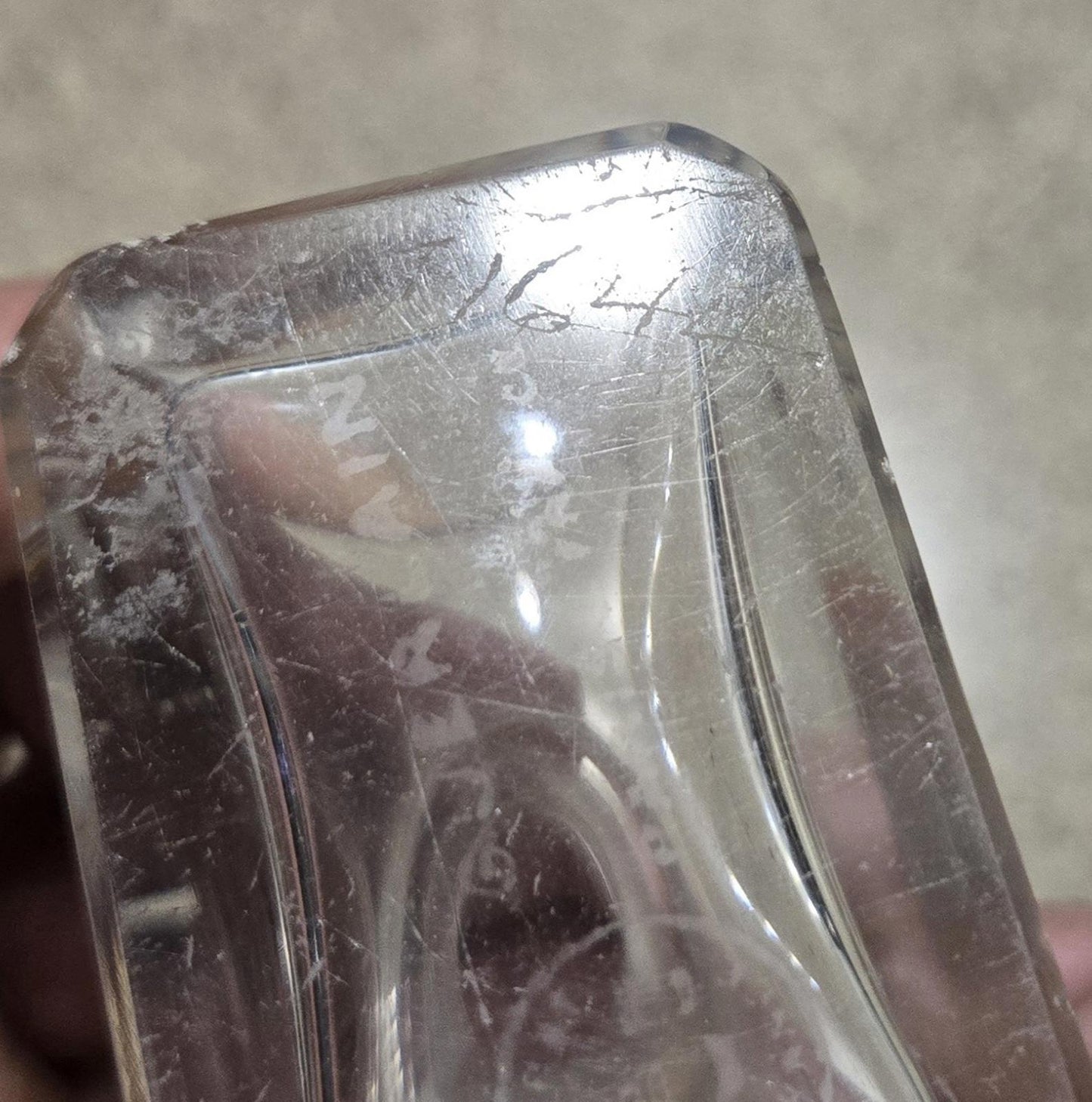 Vtg Baccarat L'Heure Bleue Fragrance Perfume Crystal Bottle W/ Topper Matching Engraved Production Numbers