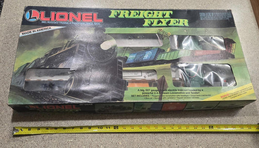 Lionel O27 Guage Freight Flyer 7 Car Electric Train Steam Loco Set/Box