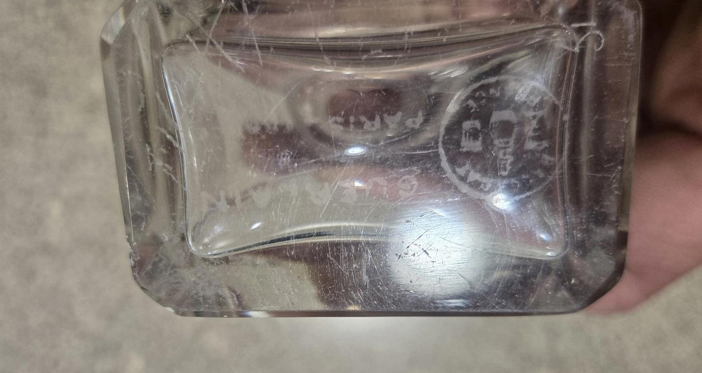 Vtg Baccarat L'Heure Bleue Fragrance Perfume Crystal Bottle W/ Topper Matching Engraved Production Numbers