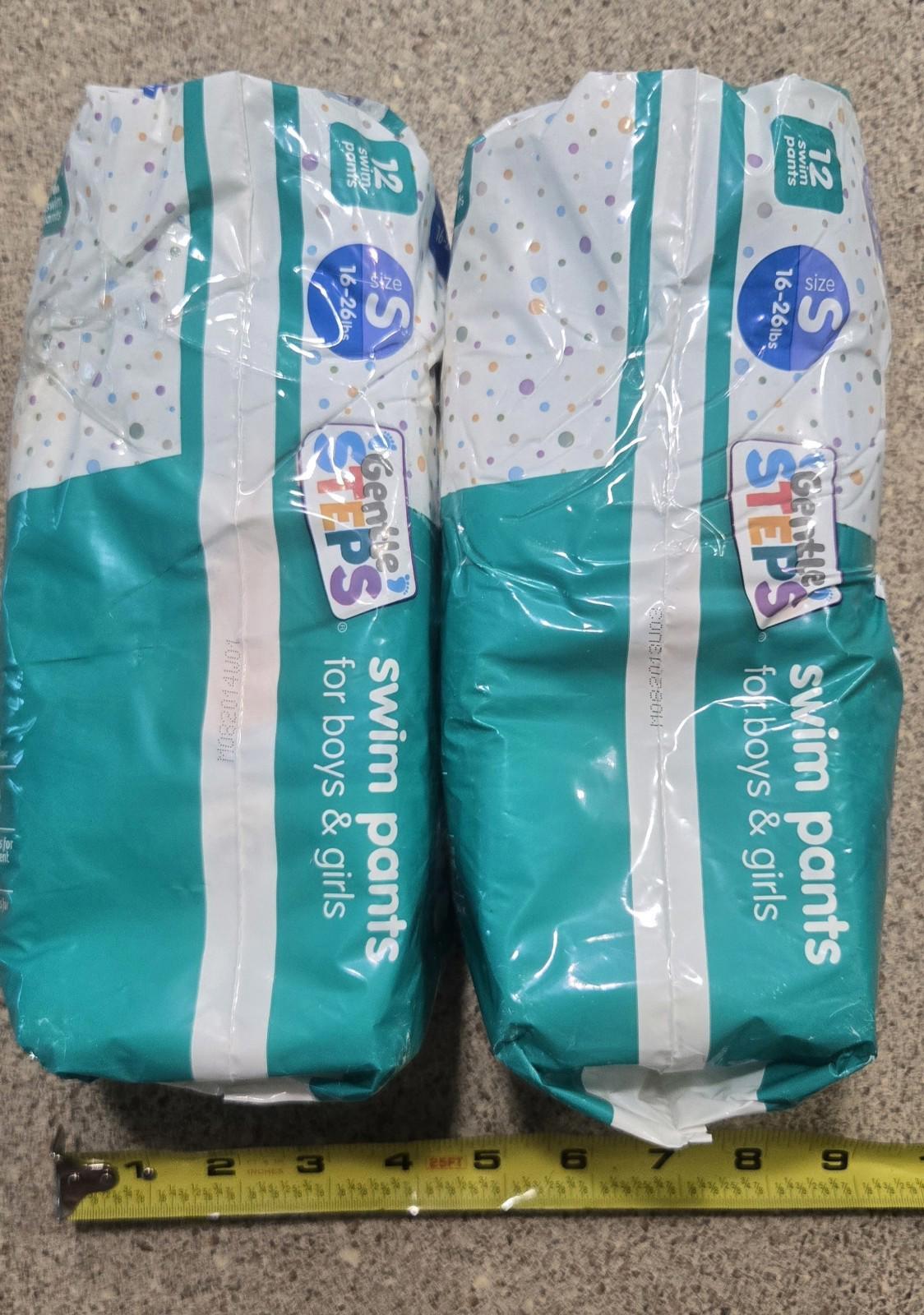 Set of 2 Pack Gentle Steps Unisex Swim Pants S 16-26 Lbs