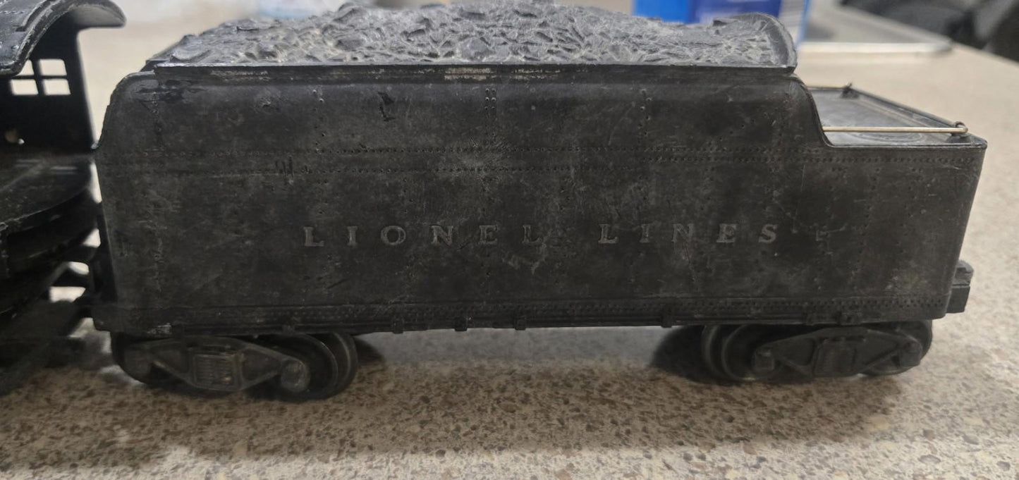 Post War Lionel Steam Locomotive # 224 Model Train W/ Whistle Coal Tinder 2466w