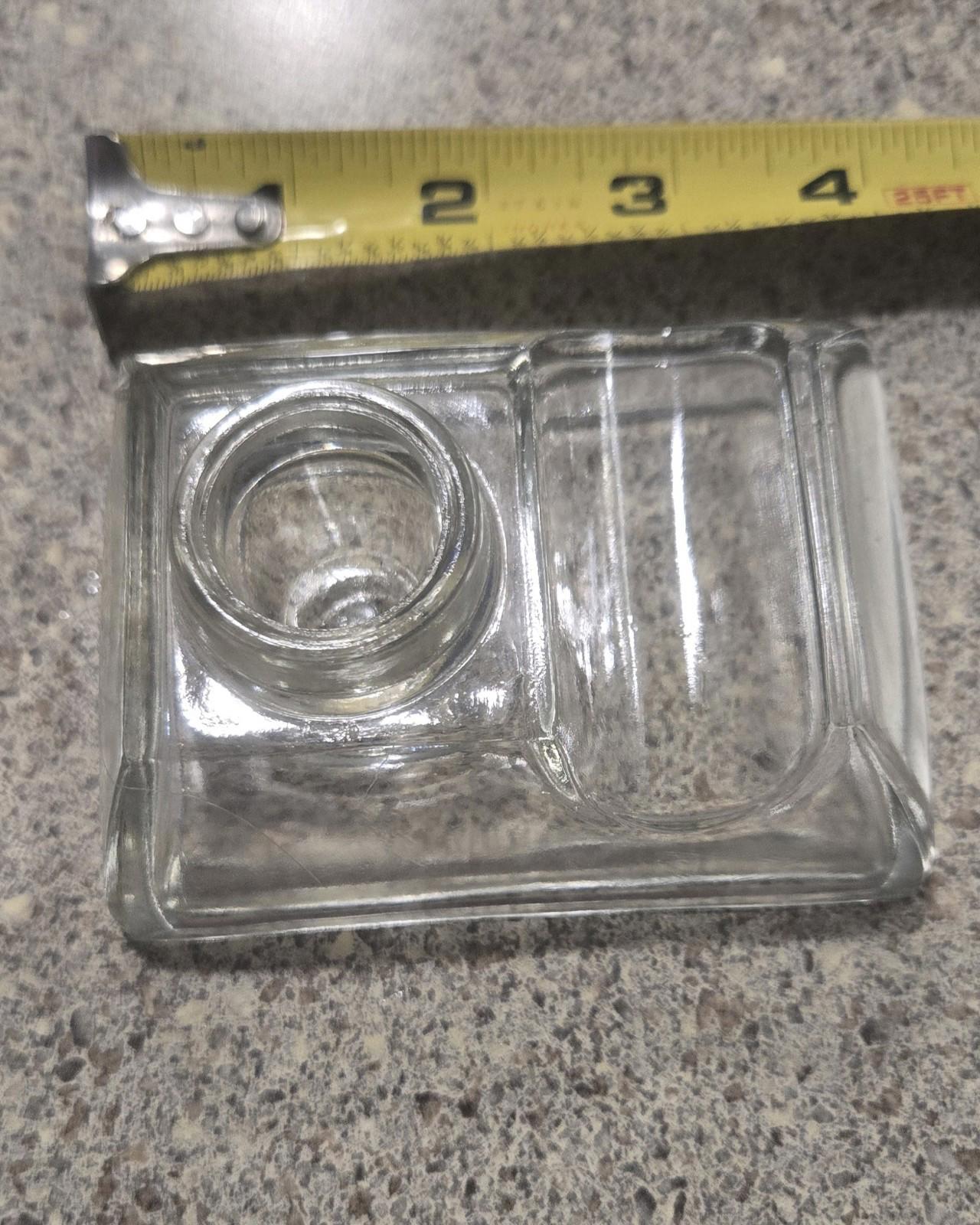 2 Exquisite Cut Glass Ink Wells