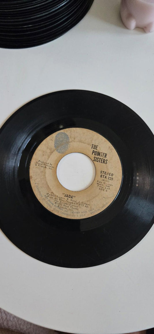 7-inch vinyl single by The Pointer Sisters Jada and Yes We Can Can