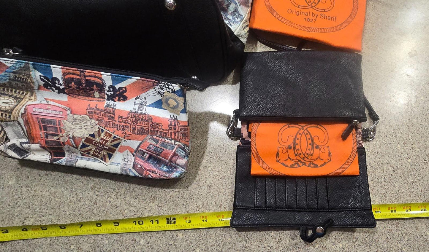 3x London Themed Matching Luxury New Sharif Tote, Soulder, and Hand Bag