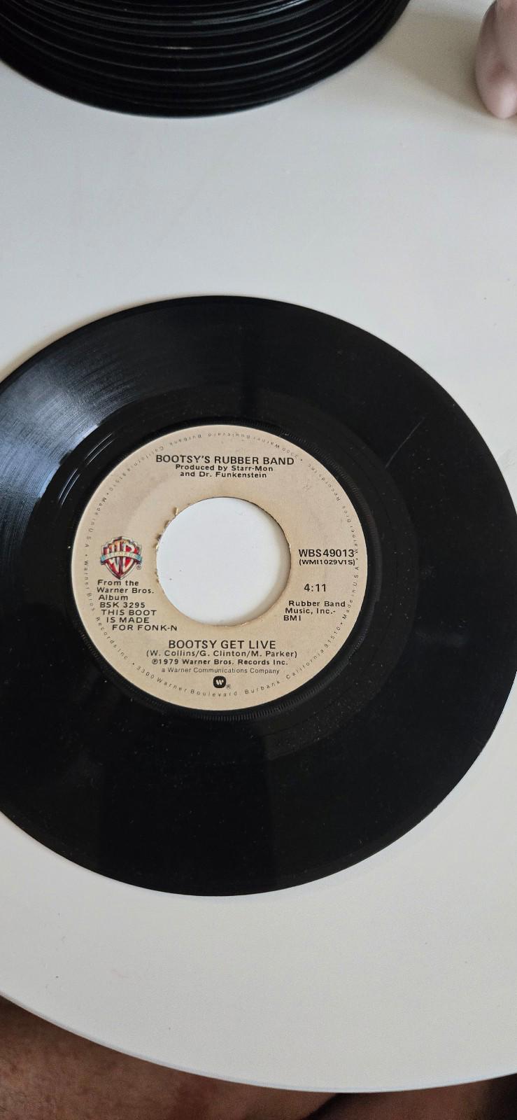 7-inch 45 RPM Vinyl "Bootsy Get Live" Bootsy Get Live Part 2" Bootsy's Rubber Ba