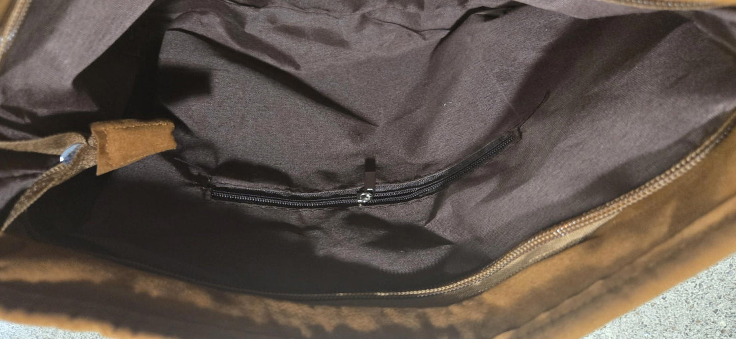 Faux Leather Woman Purse Country Western With Tassel And Adjustable Buckle Strap