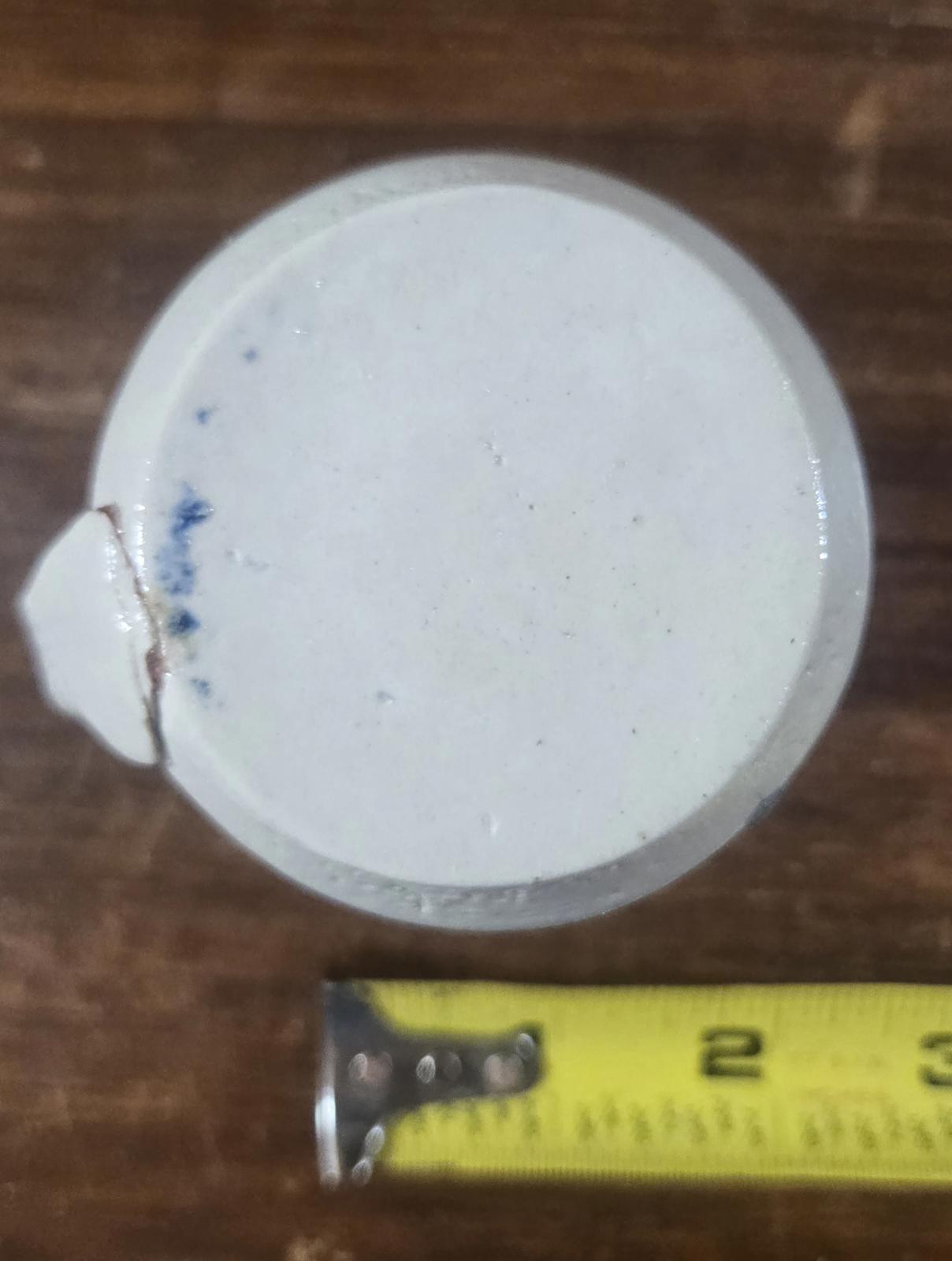 X2 Handmade Clay Painted Candle Stick Holders Williamsburg Pottery VA