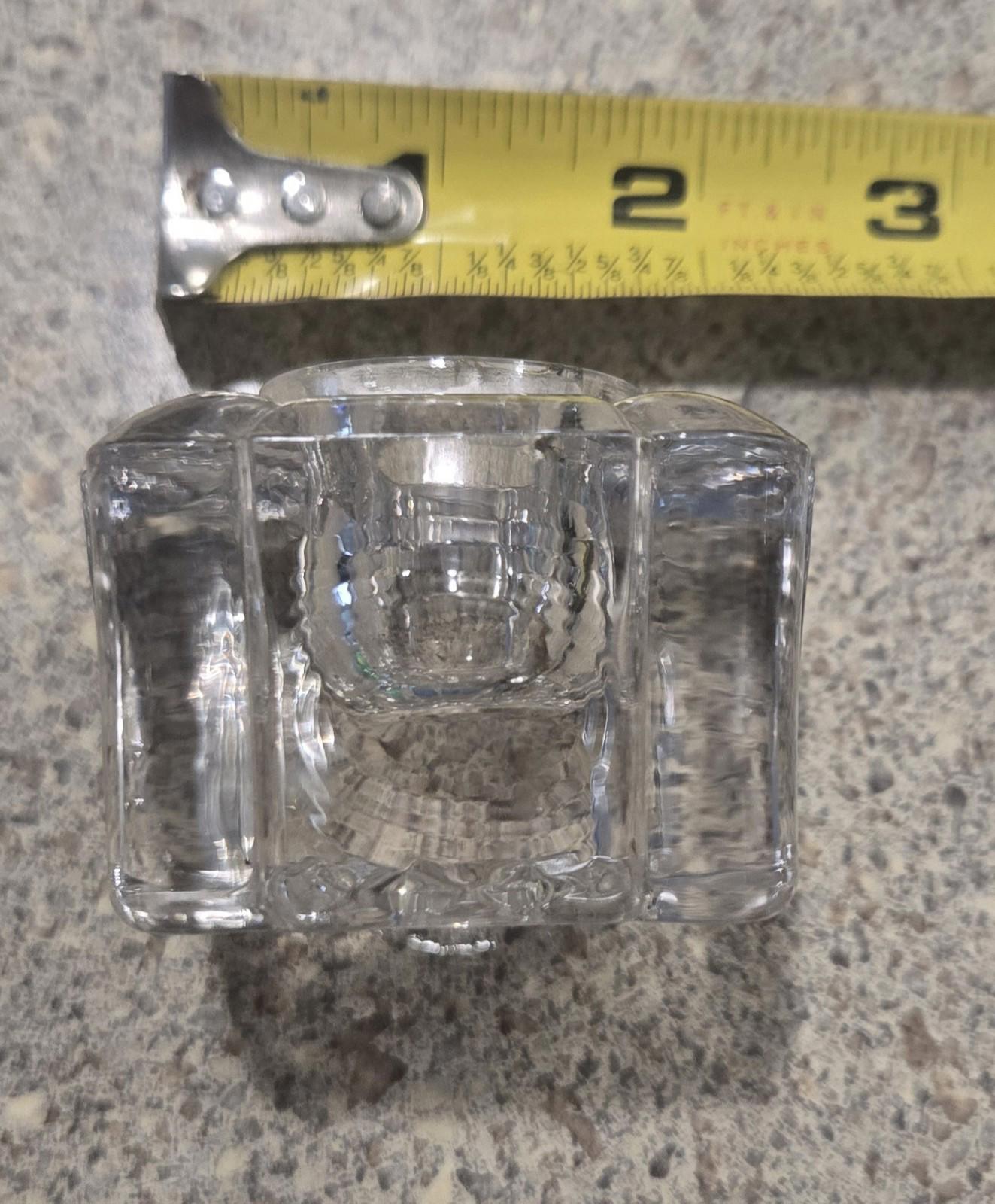 2 Exquisite Cut Glass Ink Wells