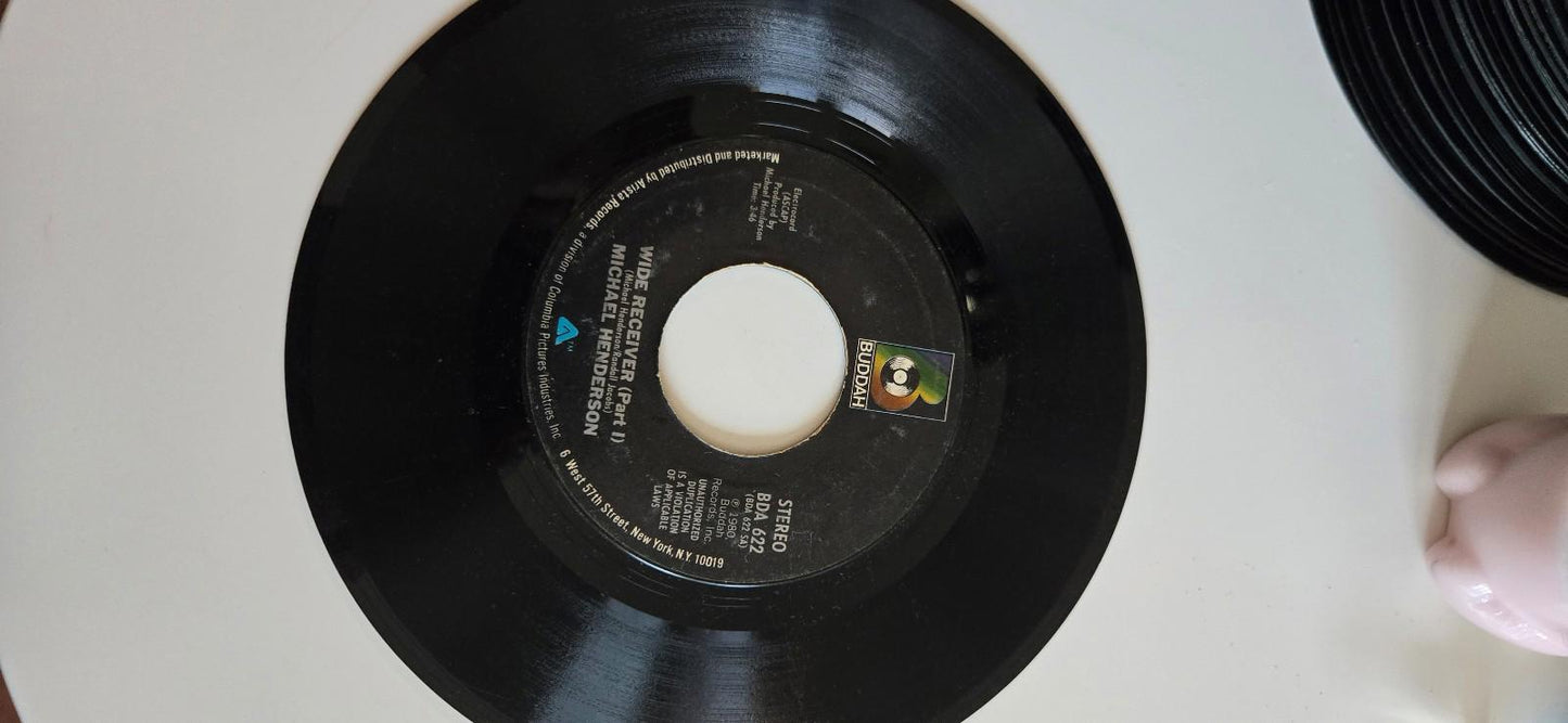 7-inch 45 RPM Vinyl Record "Wide Receiver (Part I & 2)" by Michael Henderso