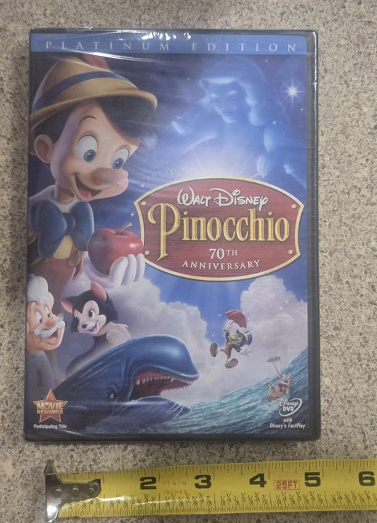 Pinocchio (DVD, 2009, 2-Disc, 70th Anniversary Platinum Edition) Disney Sealed