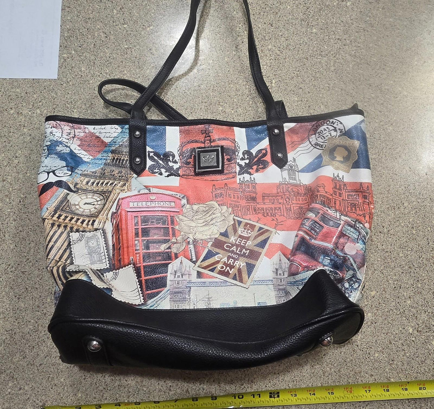 3x London Themed Matching Luxury New Sharif Tote, Soulder, and Hand Bag