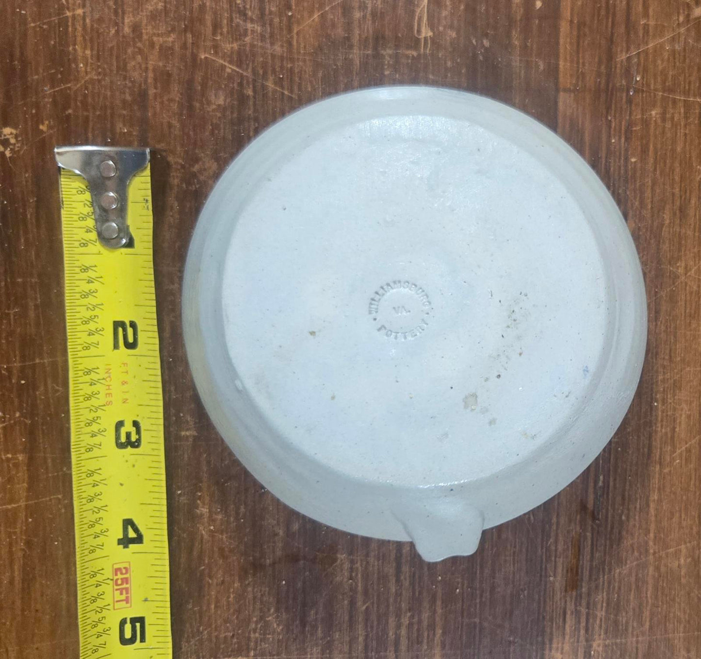 X2 Handmade Clay Painted Candle Stick Holders Williamsburg Pottery VA