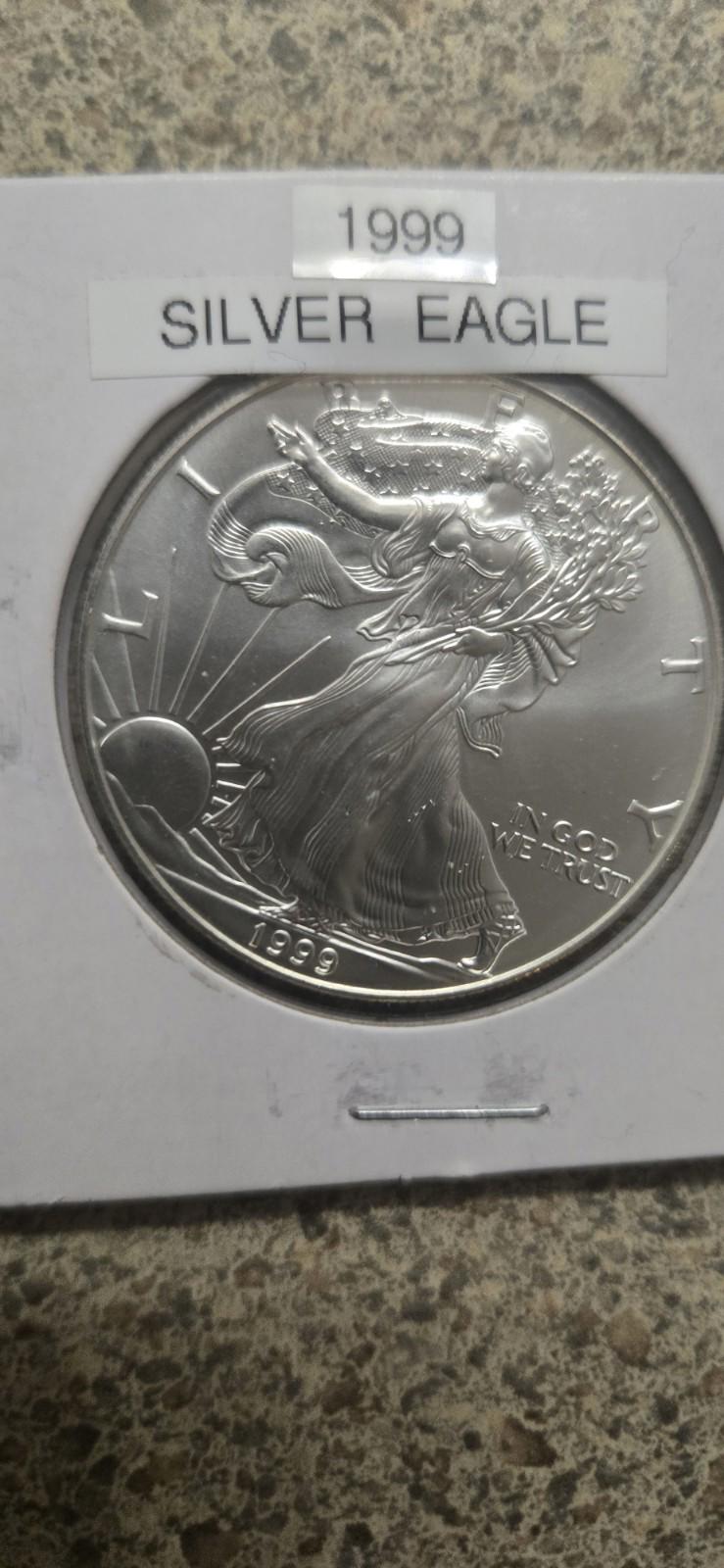 Better Date 1999 American Silver Eagle 1 Troy Oz .999 Fine Silver