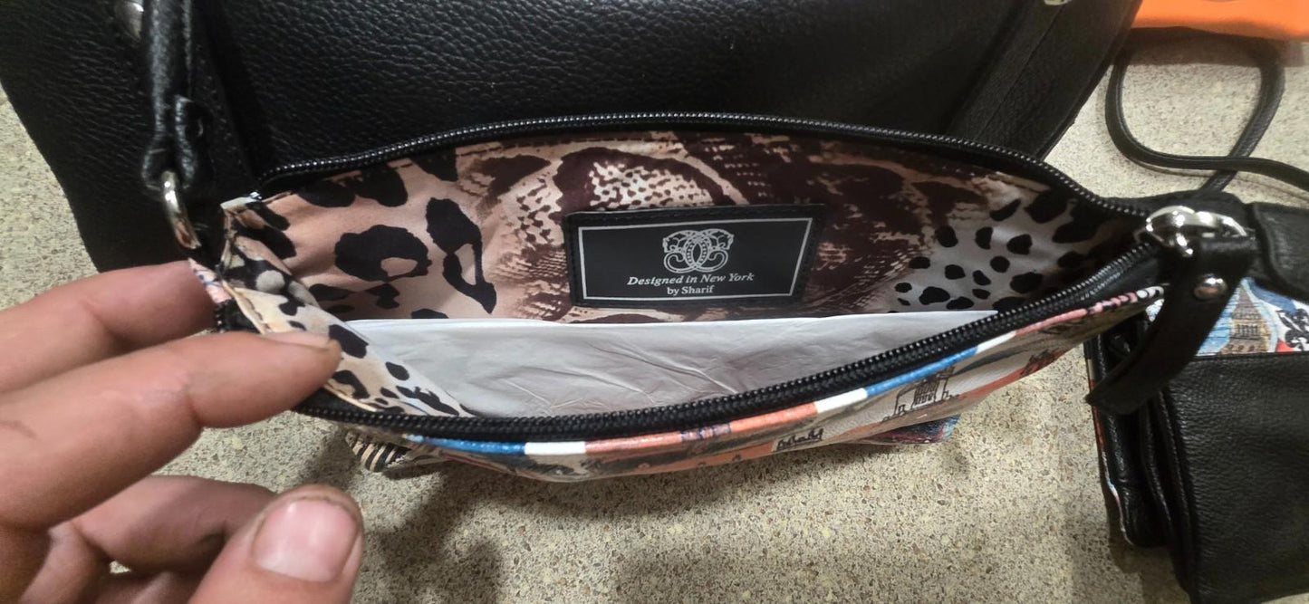 3x London Themed Matching Luxury New Sharif Tote, Soulder, and Hand Bag