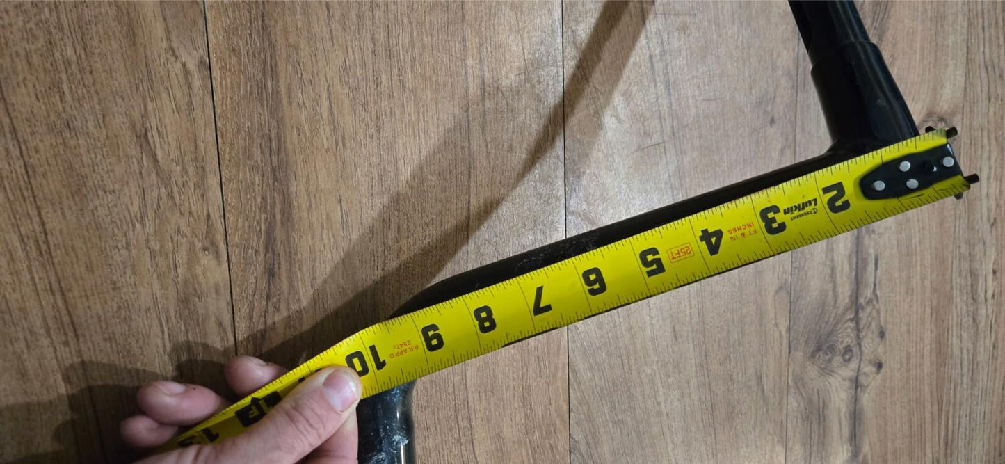 10" H x 35" L x 1" D Ape Hanger Motorcycle Handlebar Black