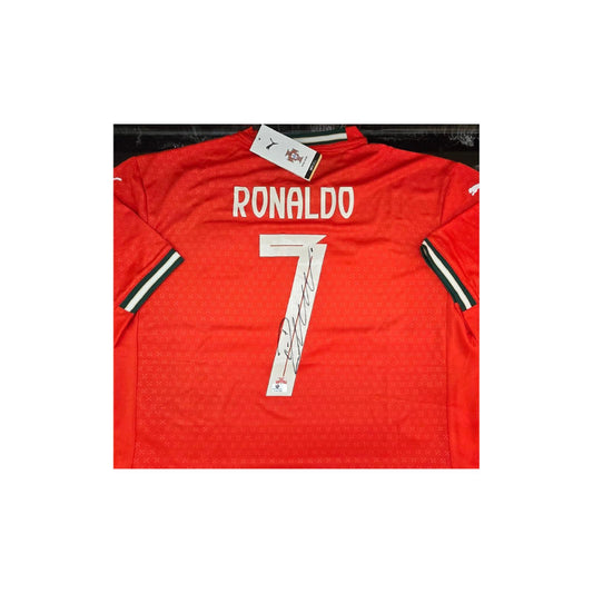 Cristiano Ronaldo Portugal Autographed 2025 Puma Home Soccer Jersey coa