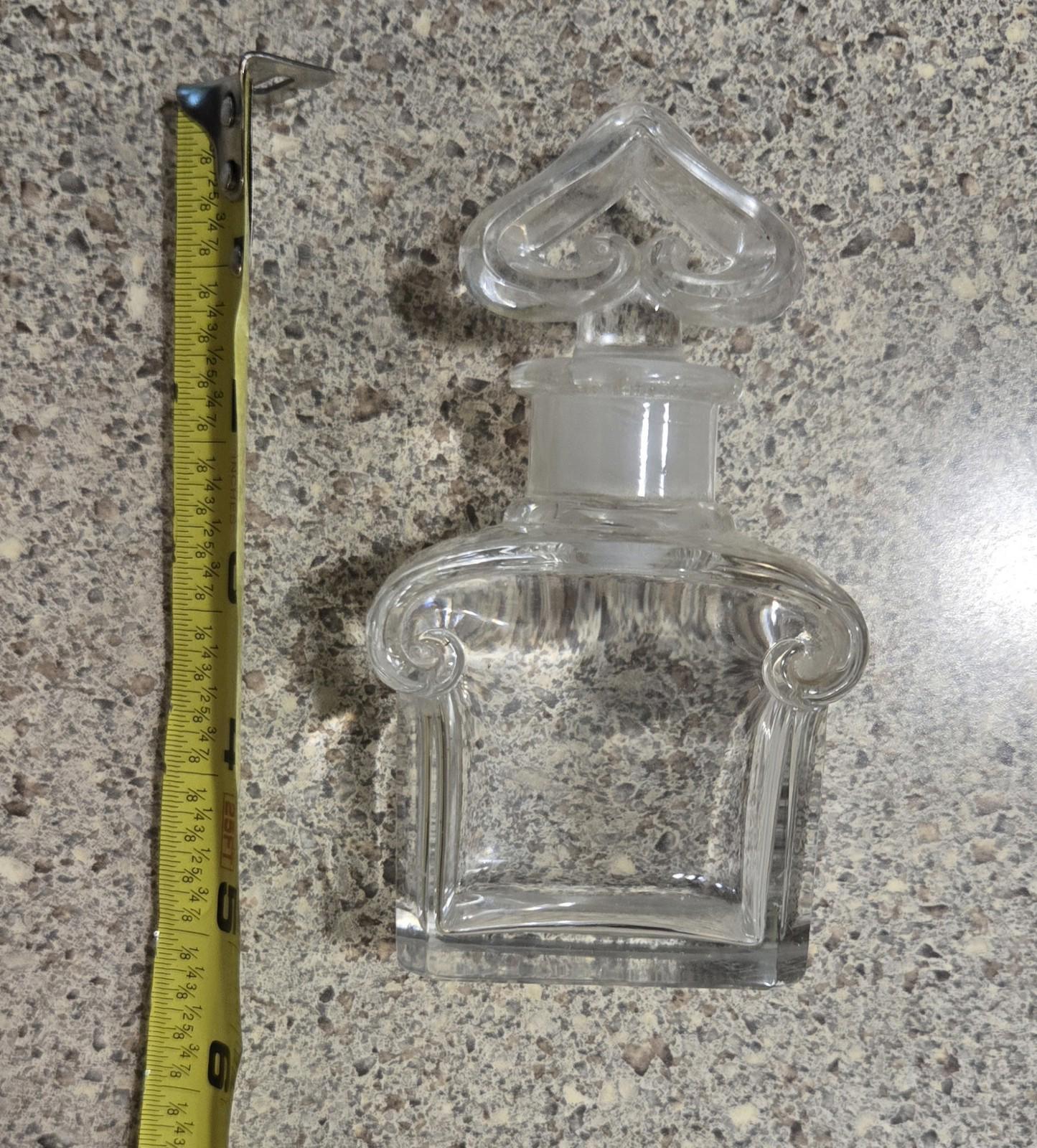 Vtg Baccarat L'Heure Bleue Fragrance Perfume Crystal Bottle W/ Topper Matching Engraved Production Numbers