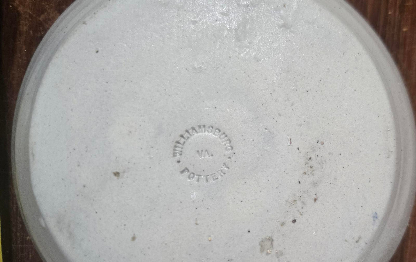 X2 Handmade Clay Painted Candle Stick Holders Williamsburg Pottery VA