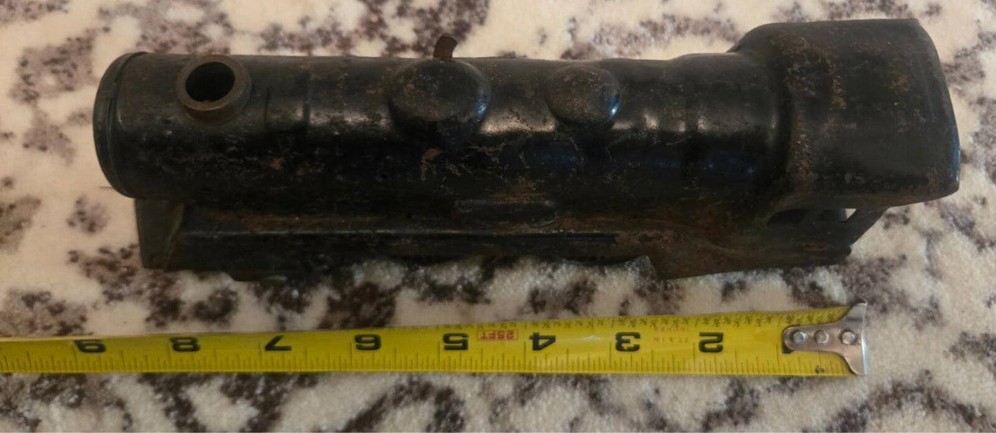 Vintage Marx Tin Metal Black Wind Up Railroad Locomotive No Key 1950's