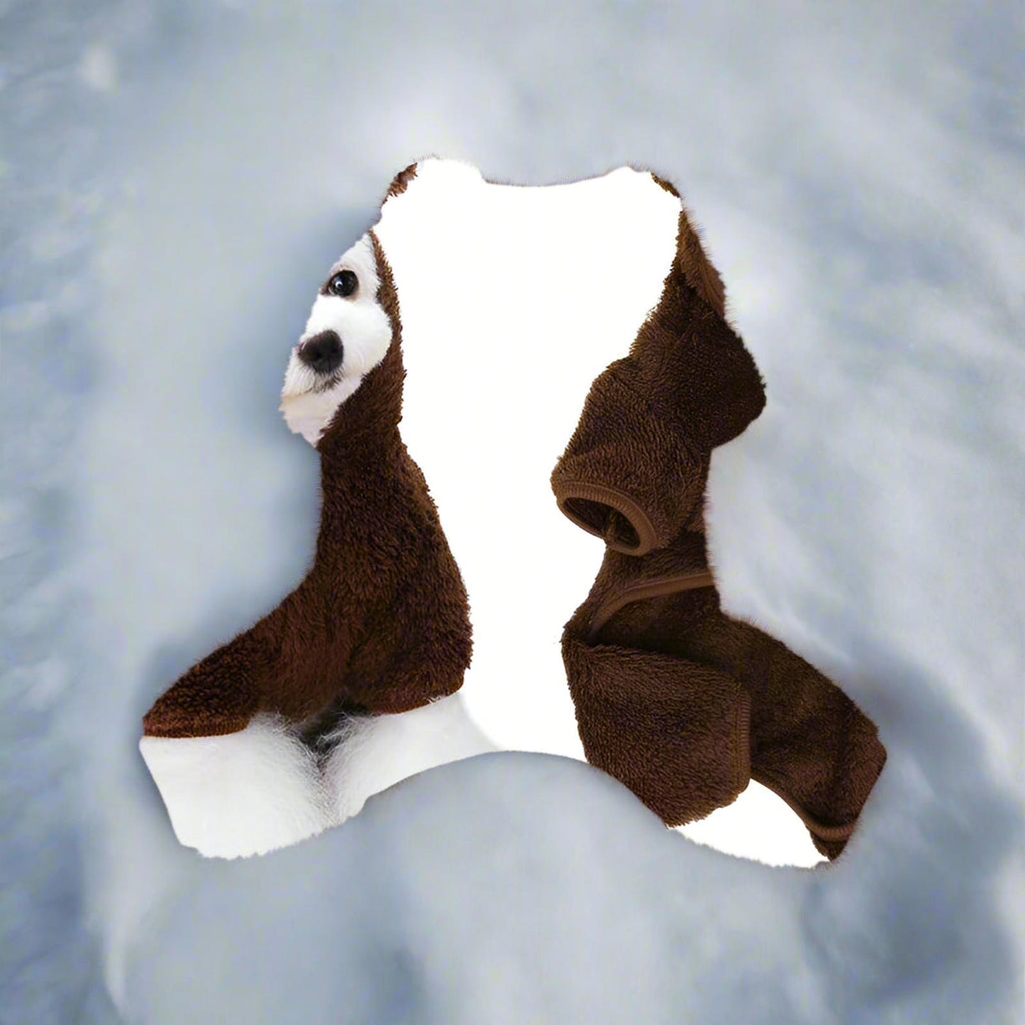 Bear Dog Jumpsuit Winter Warm Dog Clothes for Small Dogs Costume Fuzzy Warm